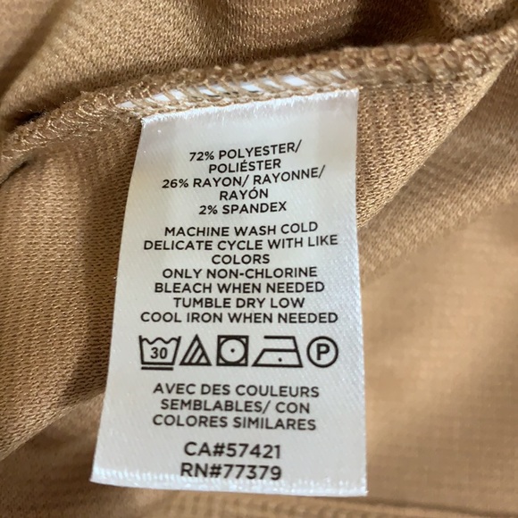 Ann Taylor Puffy Sleeve Ponte Knit Ribbed Top - Picture 6 of 8